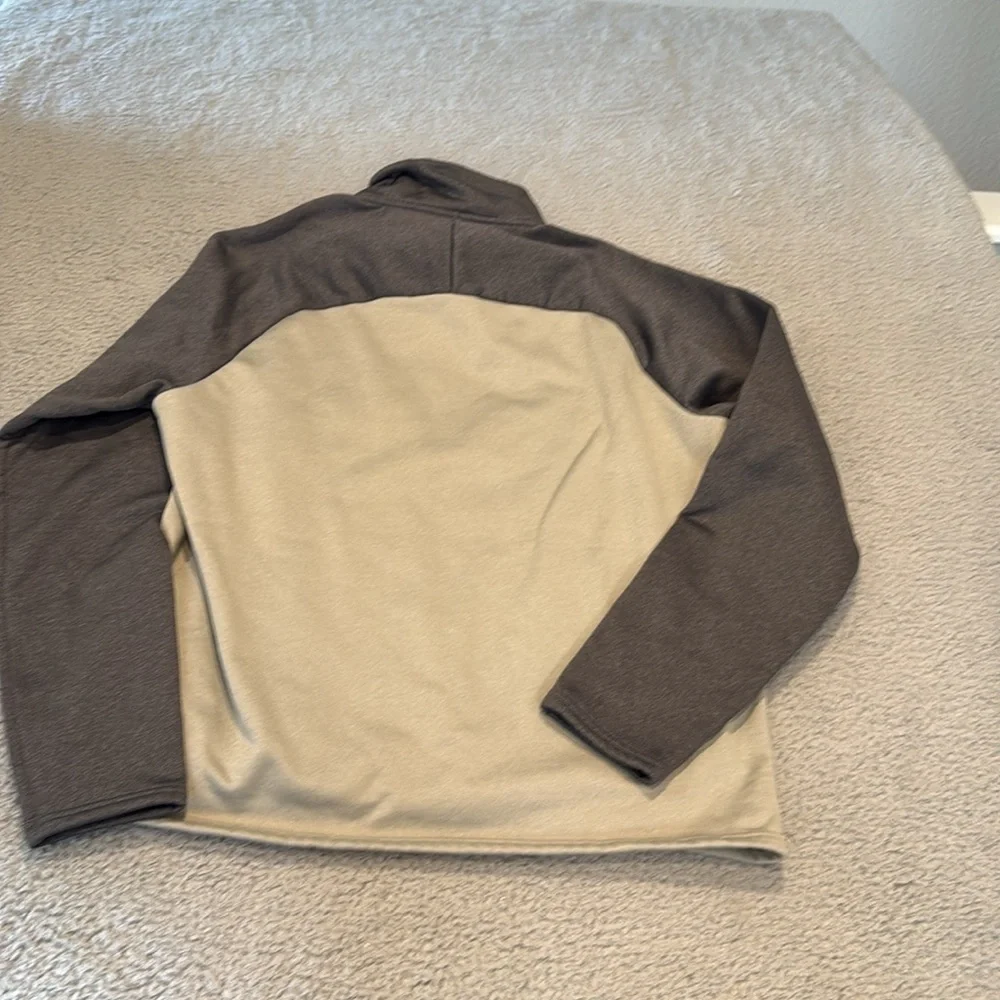 LL Bean Little Donkey Andy Men's Half Zip Pullover Men's Beige and Gray Sweater